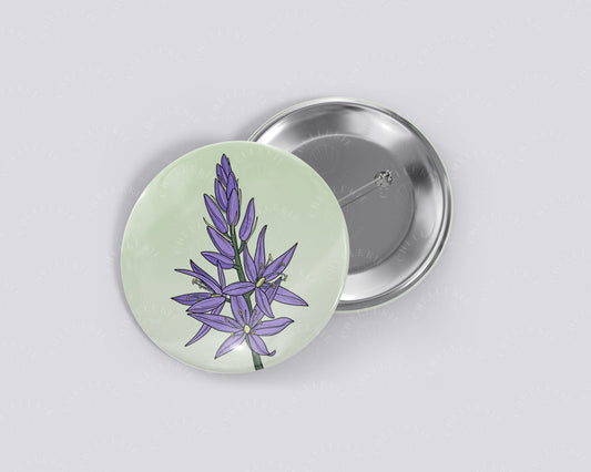 Camas Flower 1.5" Pinback Button - Chellekie Creations