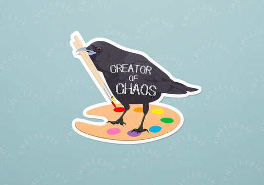 "Creator of Chaos" Vinyl Sticker - Chellekie Creations