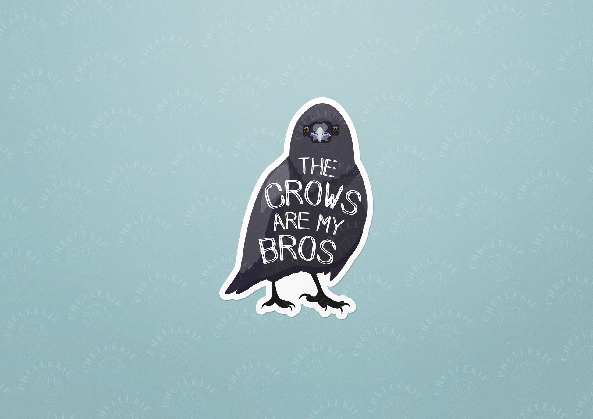 "Crow Friends" Set of 11 Vinyl Stickers - Chellekie Creations