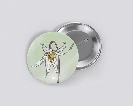 Fawn Lily Flower 1.5" Pinback Button - Chellekie Creations