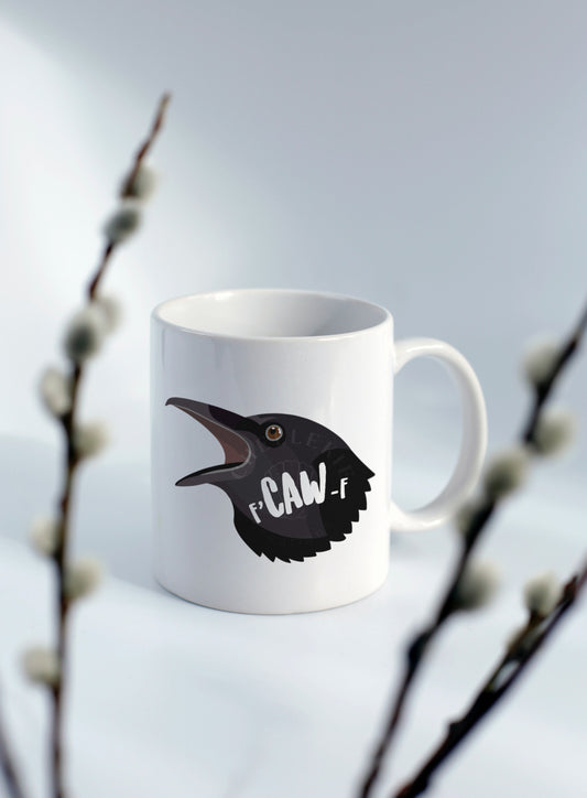 "F'CAW-F" Crow Friend Mug - Chellekie Creations