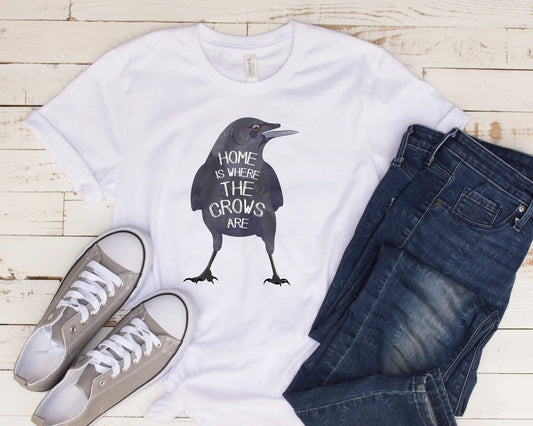 "Home Is Where The Crows Are™" Crow Friend T-Shirt - Chellekie Creations