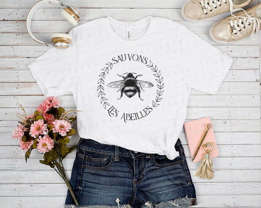 Sauvons Les Abeilles (Save The Bees) T-Shirt - Chellekie Creations