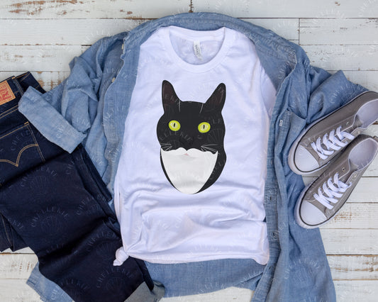 Tuxedo Cat T-Shirt - Chellekie Creations