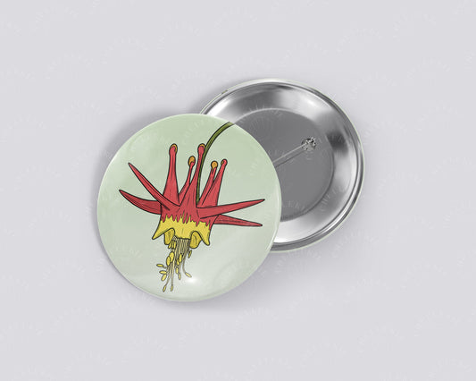 Western Columbine Flower 1.5" Pinback Button - Chellekie Creations